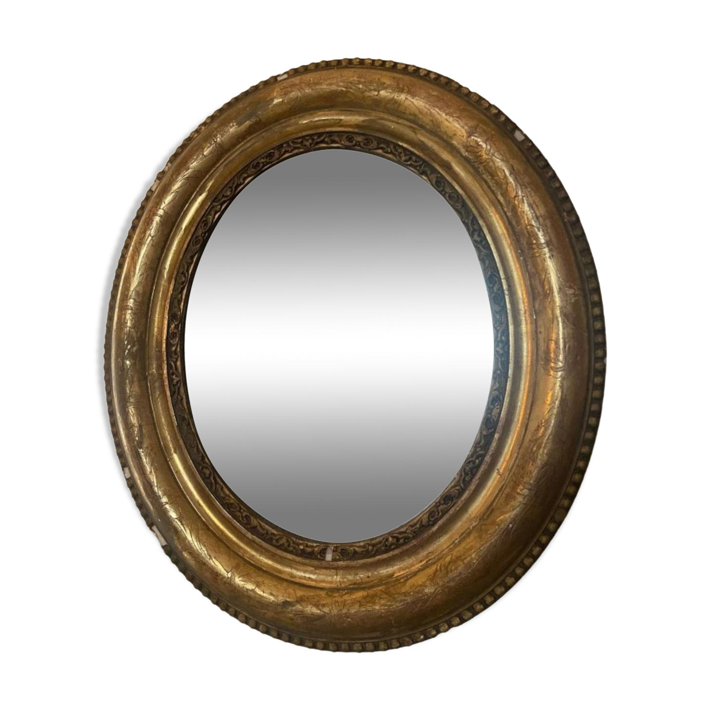 Mirror in gilded stucco nineteenth century