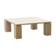 Table basse italienne en travertin des années 70.