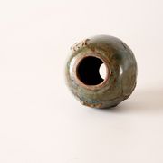 Terracotta photophore scenette owl in the moonlight