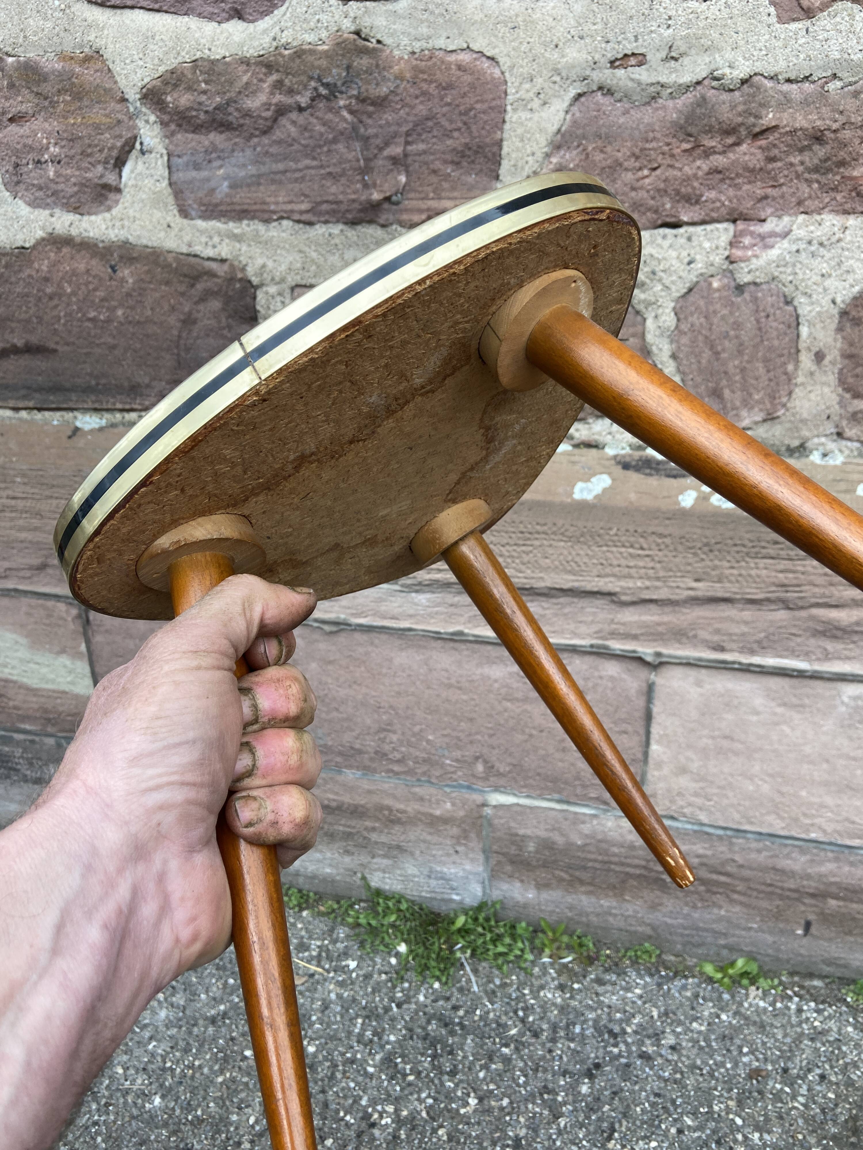 porte plante tripode scandinave midcentury 50s formica