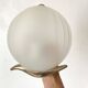 Vintage frosted glass wall lamp from the 80s