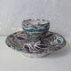 Vallauris ceramic eggcup signed Yvan Borty