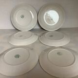 Six old small earthenware plates from Moulin des Loups