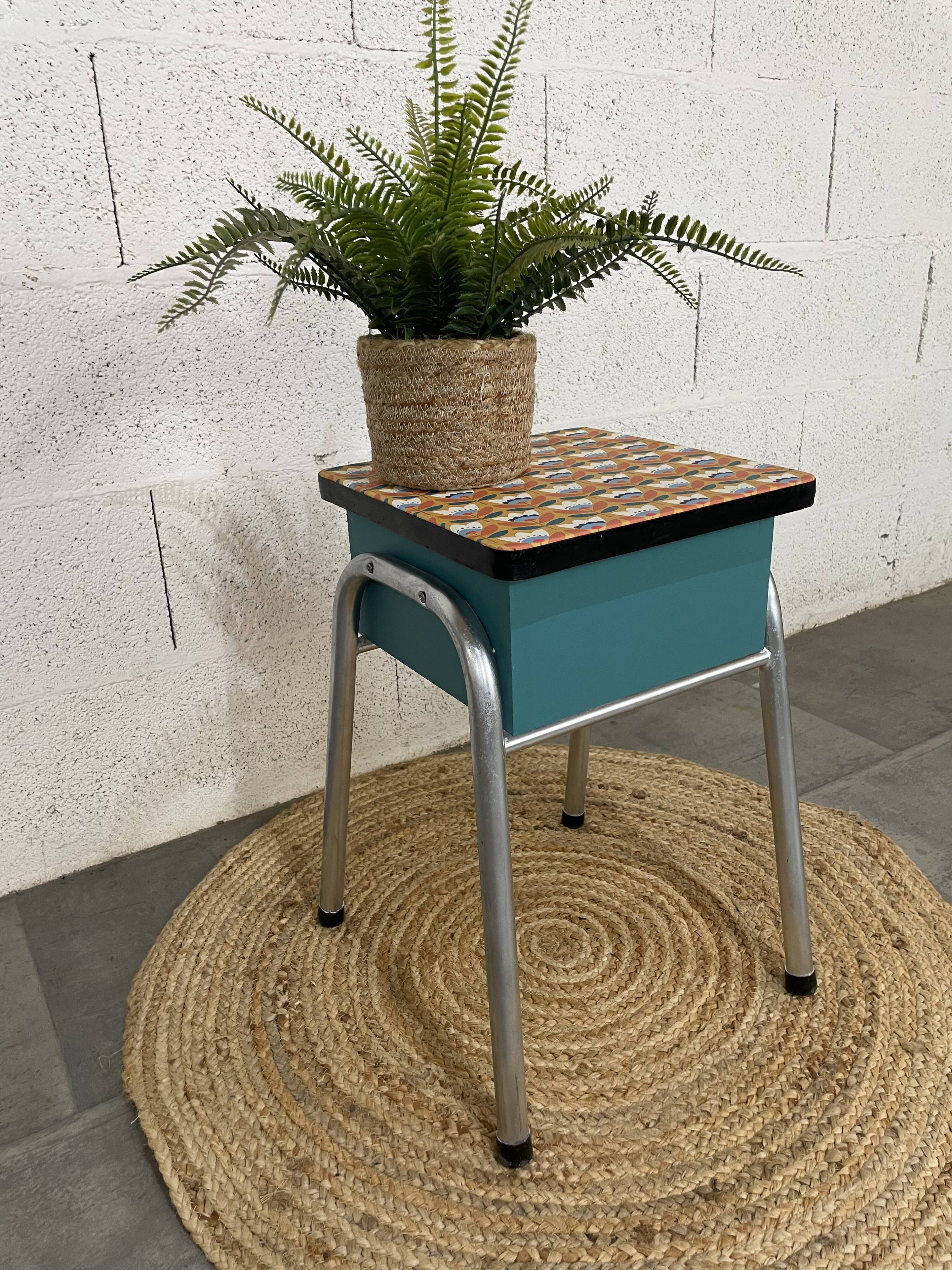 Vintage Formica chest stool