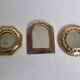 Set of 7 Moroccan mirrors in vintage brass 12 cm