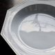 Antique octagonal platter from Creil and Montereau - Pearl pattern - Pale blue-grey