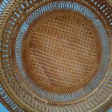 Woven rattan fruit basket
