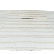 9x12 White & Cream Modern Striped Kilim Rug, 268c358Cm