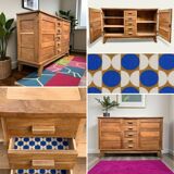 Buffet René Gabriel pieds compas 1945/50