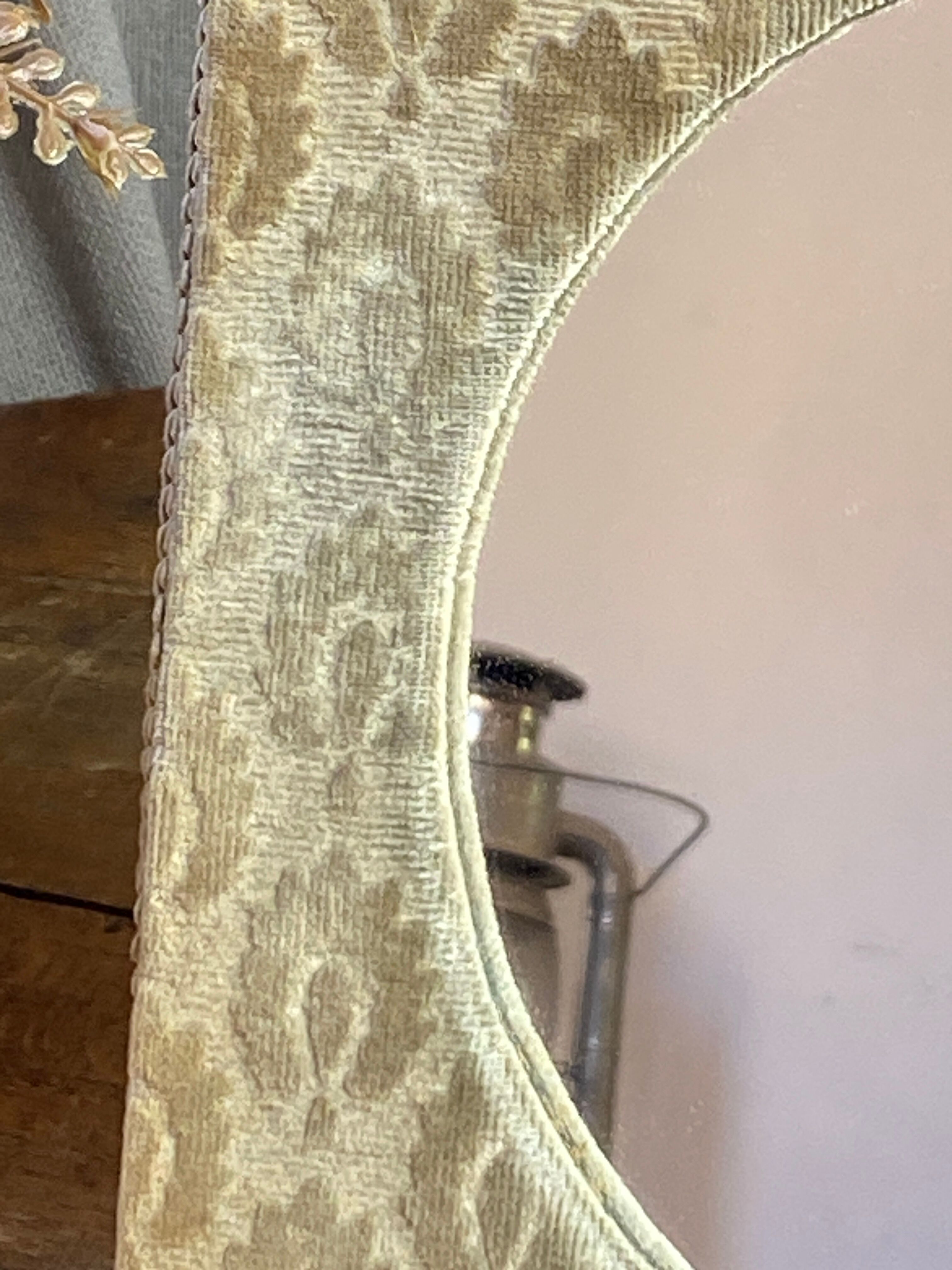 Velvet tabletop mirror