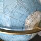 Globe Earth Scanglobe 1960 in relief, paper map and brass footing