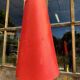 Lampadaire tripode Art Déco en teck