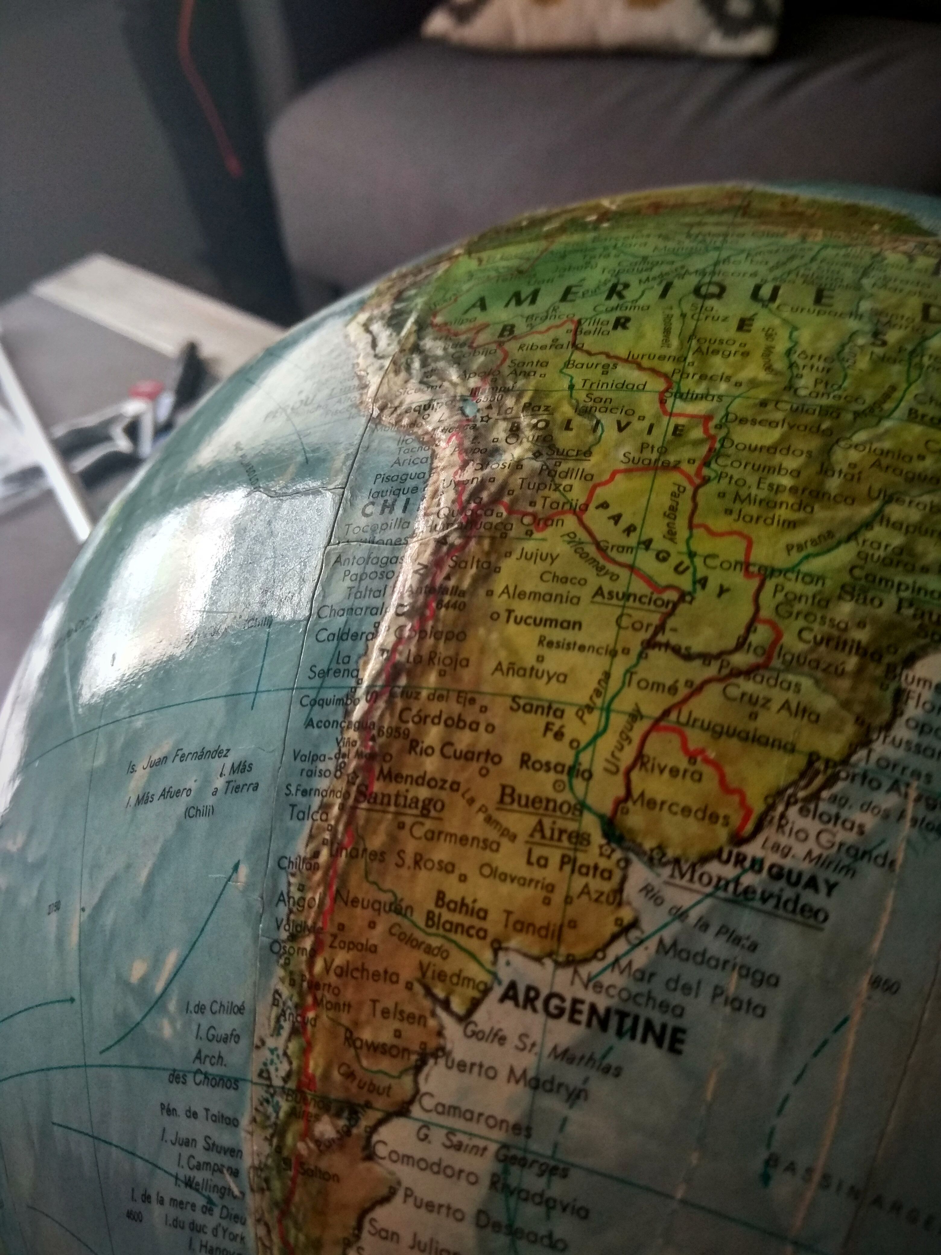 Vintage globe 60 scan globe a/s replogle 1960 Denmark (rotatable 360 °)