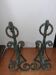 Pair of wrought iron chenets 1950s 50s