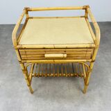 Vintage rattan bedside 60s