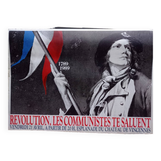 Large Poster - French Communist Party (1789-1989)