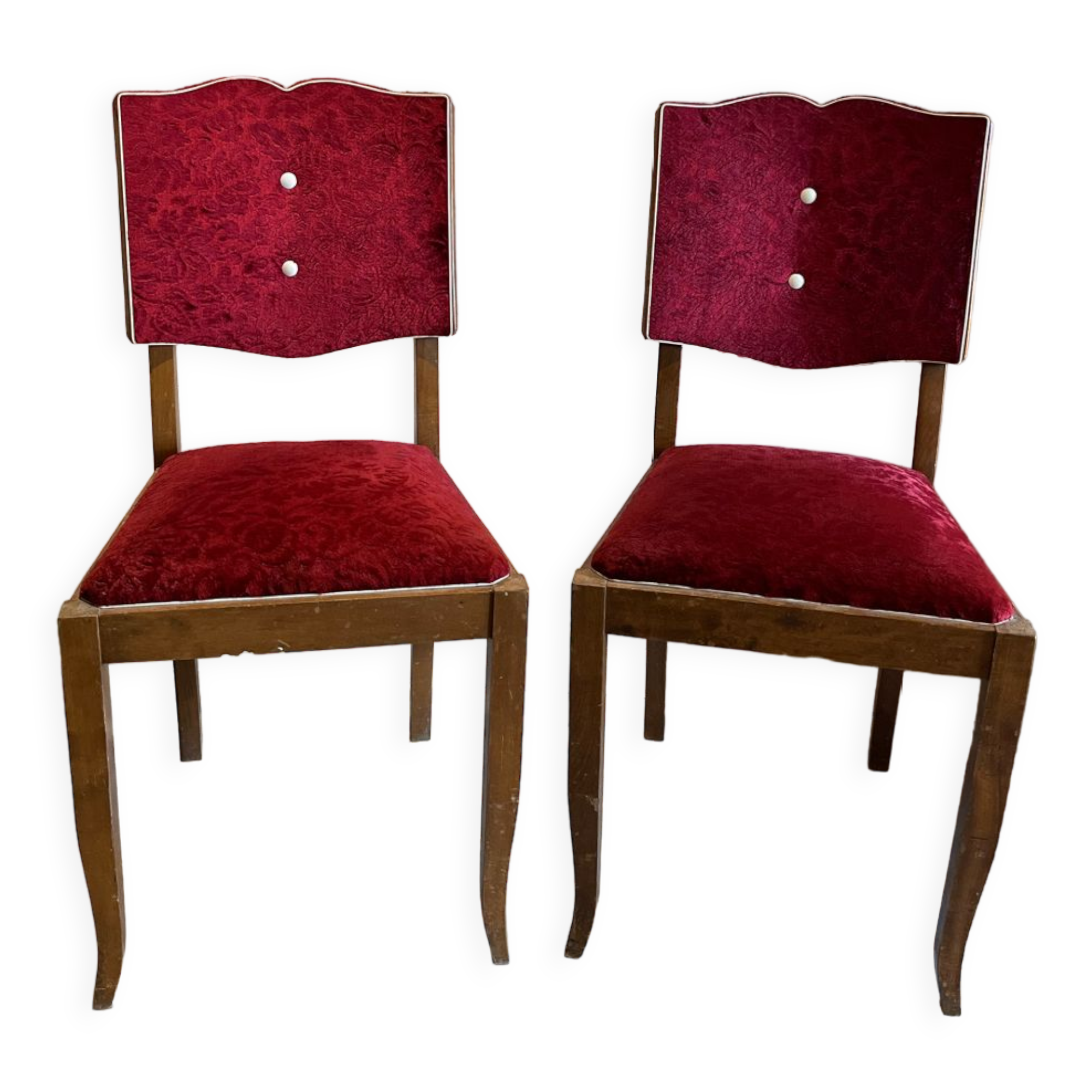 Set of 2 upholstered chairs 1950/60