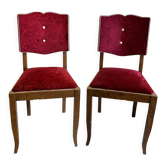 Set of 2 upholstered chairs 1950/60