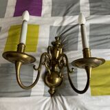 Paire d’appliques hollandaises en laiton
