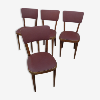 Set de 4 chaises Baumann en skai