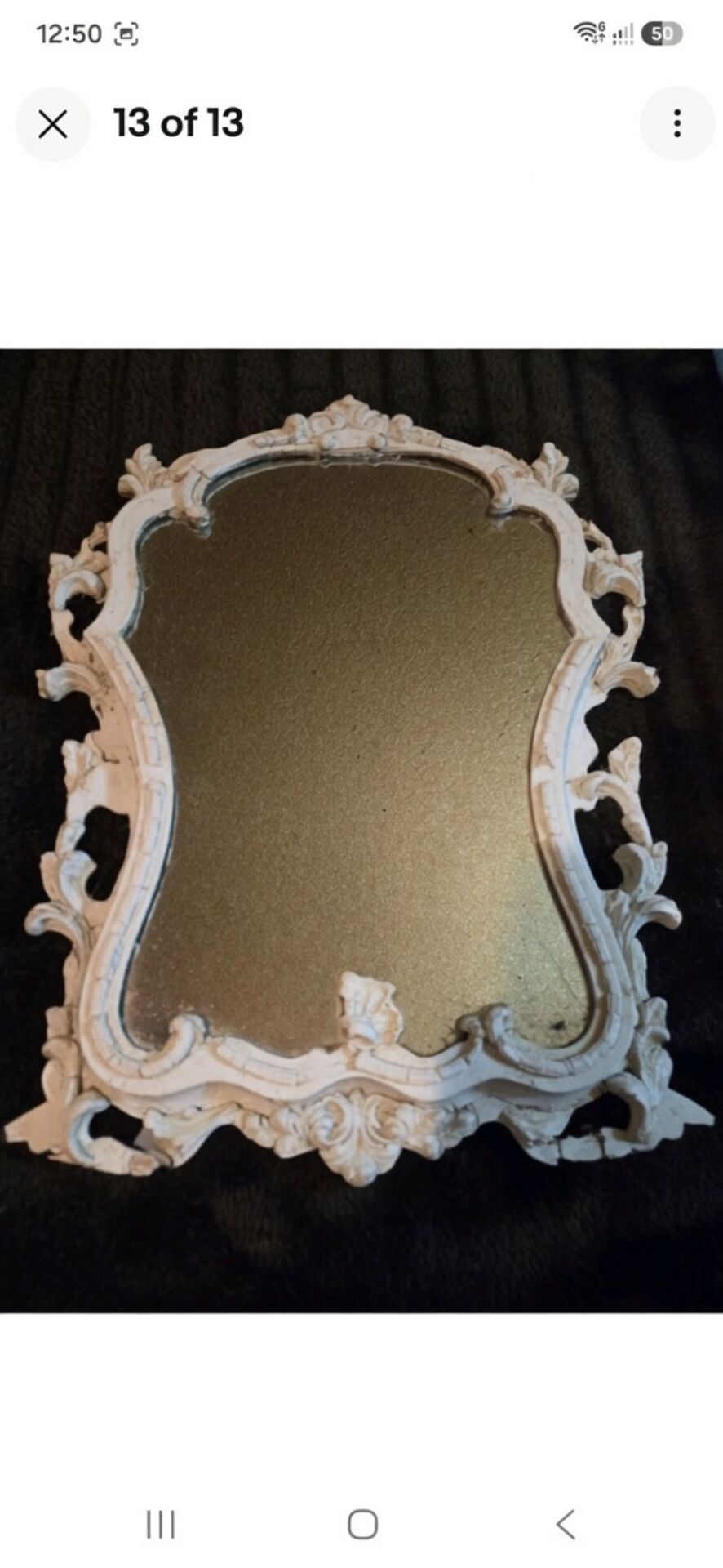 Miroir mural vintage baroque / rococo – Cadre orné shabby chic