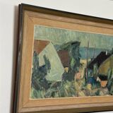 Swedish Oil on Canvas – “Fiskeläge” by Carl Berndtsson