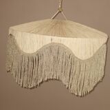 Fringed pendant lampshade in Rafia