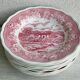 Lot de 8 assiettes creuses paysages terre de fer