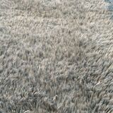 Tapis Rya vintage en laine suédoise, tissé à la main et signé S.L., années 1960