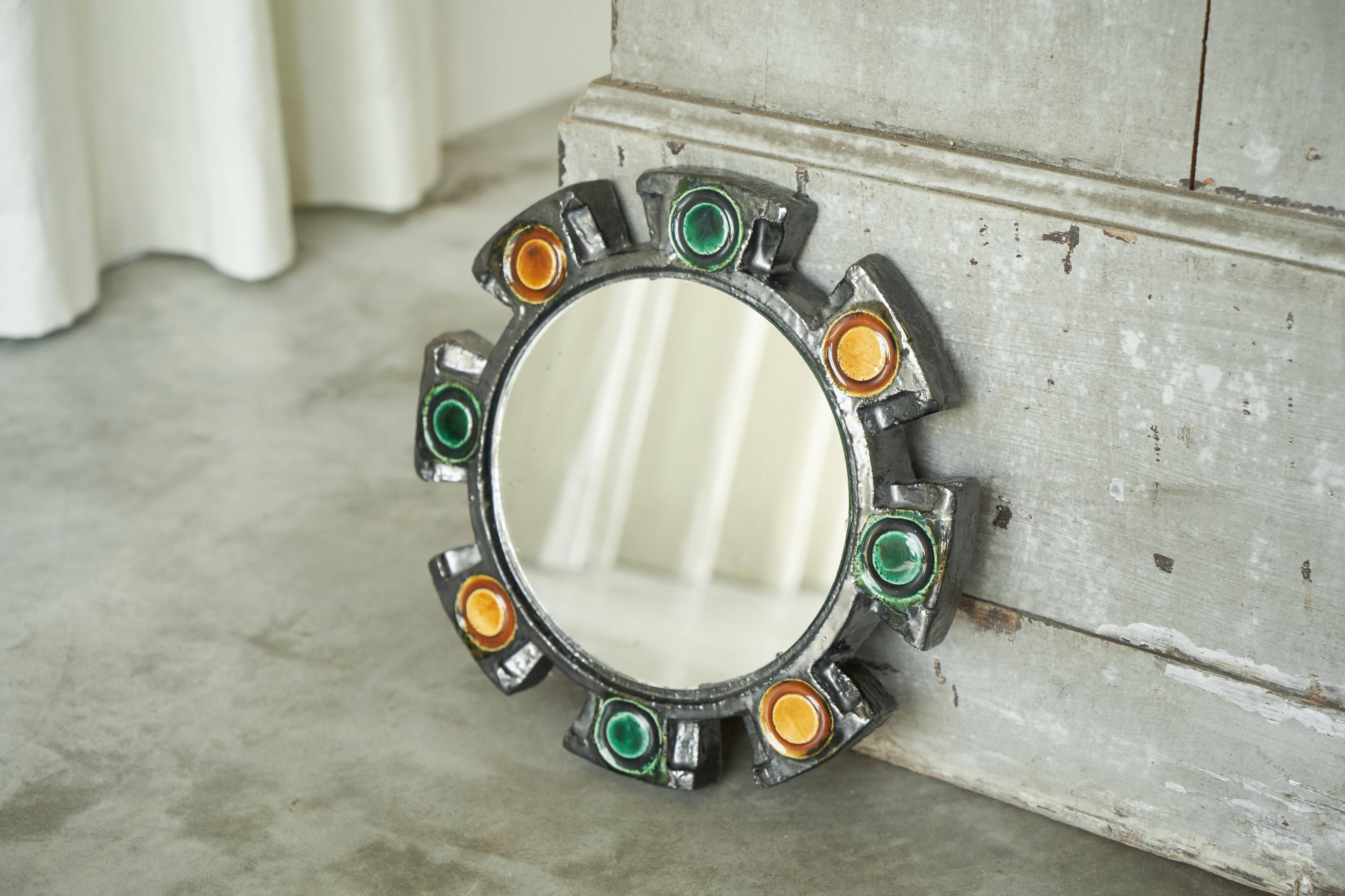 Atelier Berlemont Ceramic Wall Mirror 1960s
