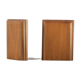 Serre-livres en bois style années 60, lot de 2