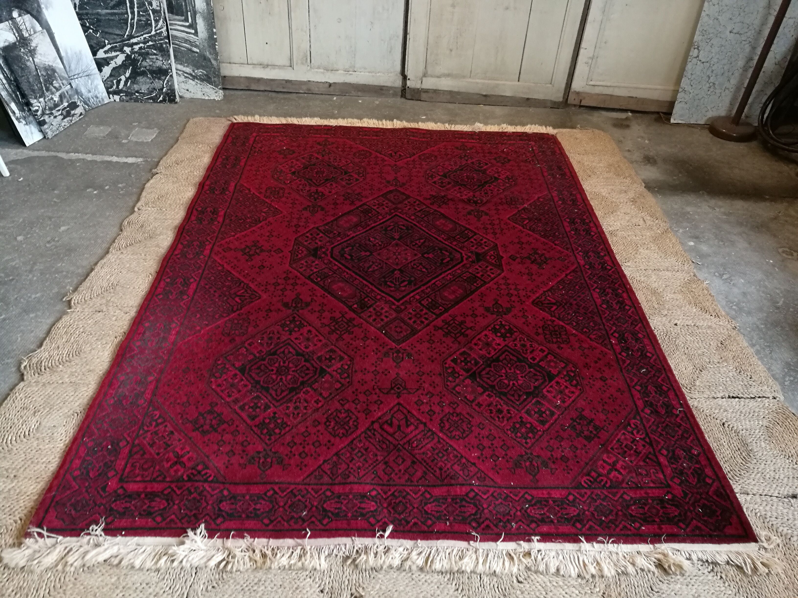 Red wool carpet 160x220cm