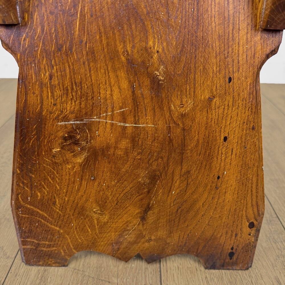 Antique slotted mountain chalet bench
