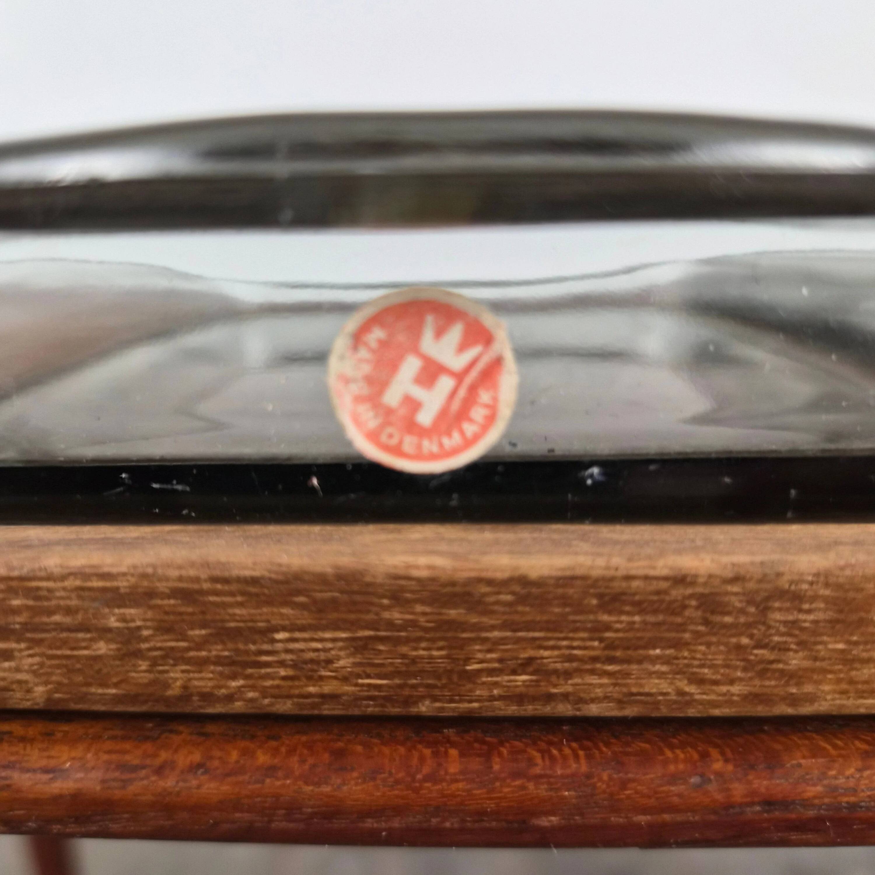 Teak plateau and glass ramekins, Denmark, 1960