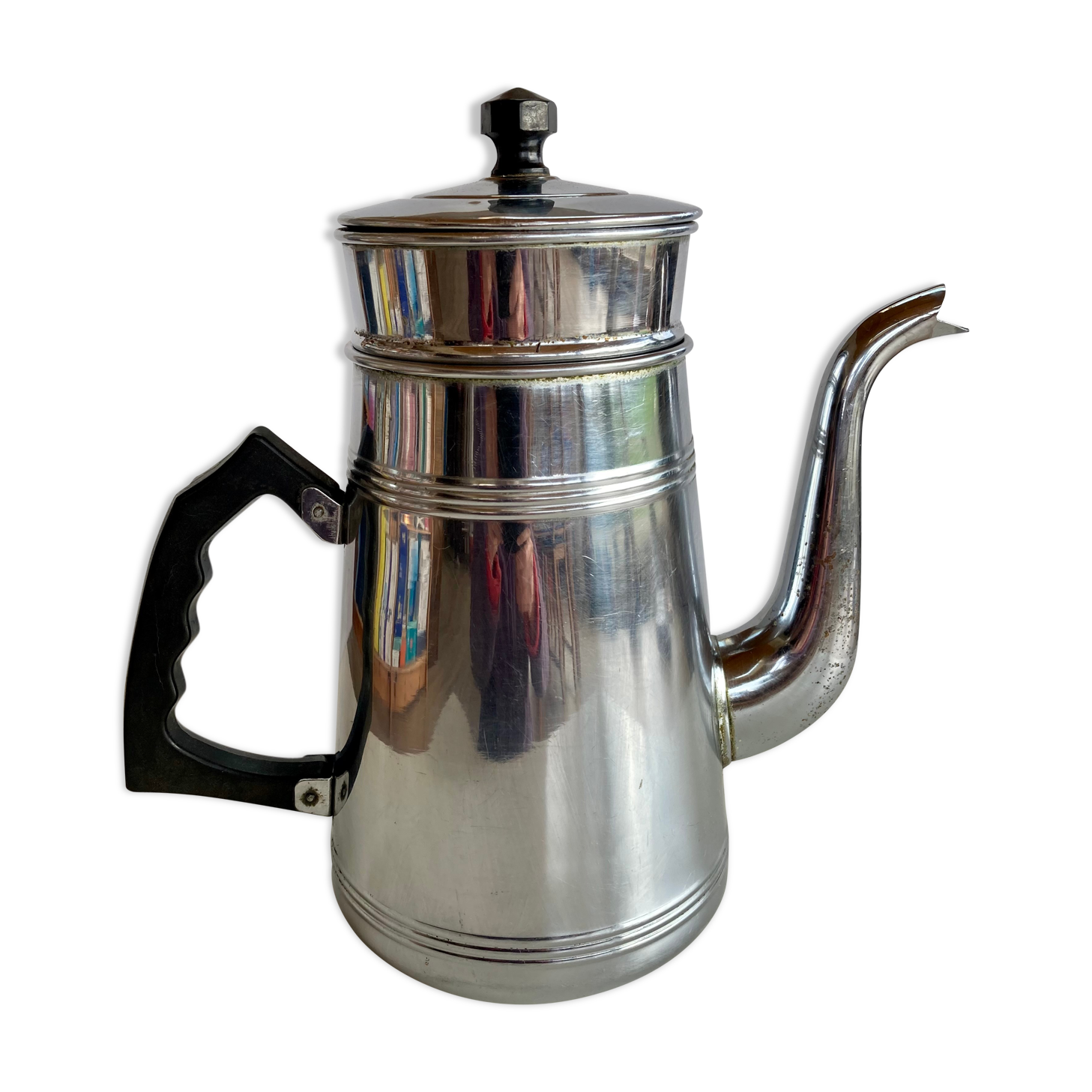 Stainless steel coffee maker 60s brand ALSA (pure copper nickel chrome)