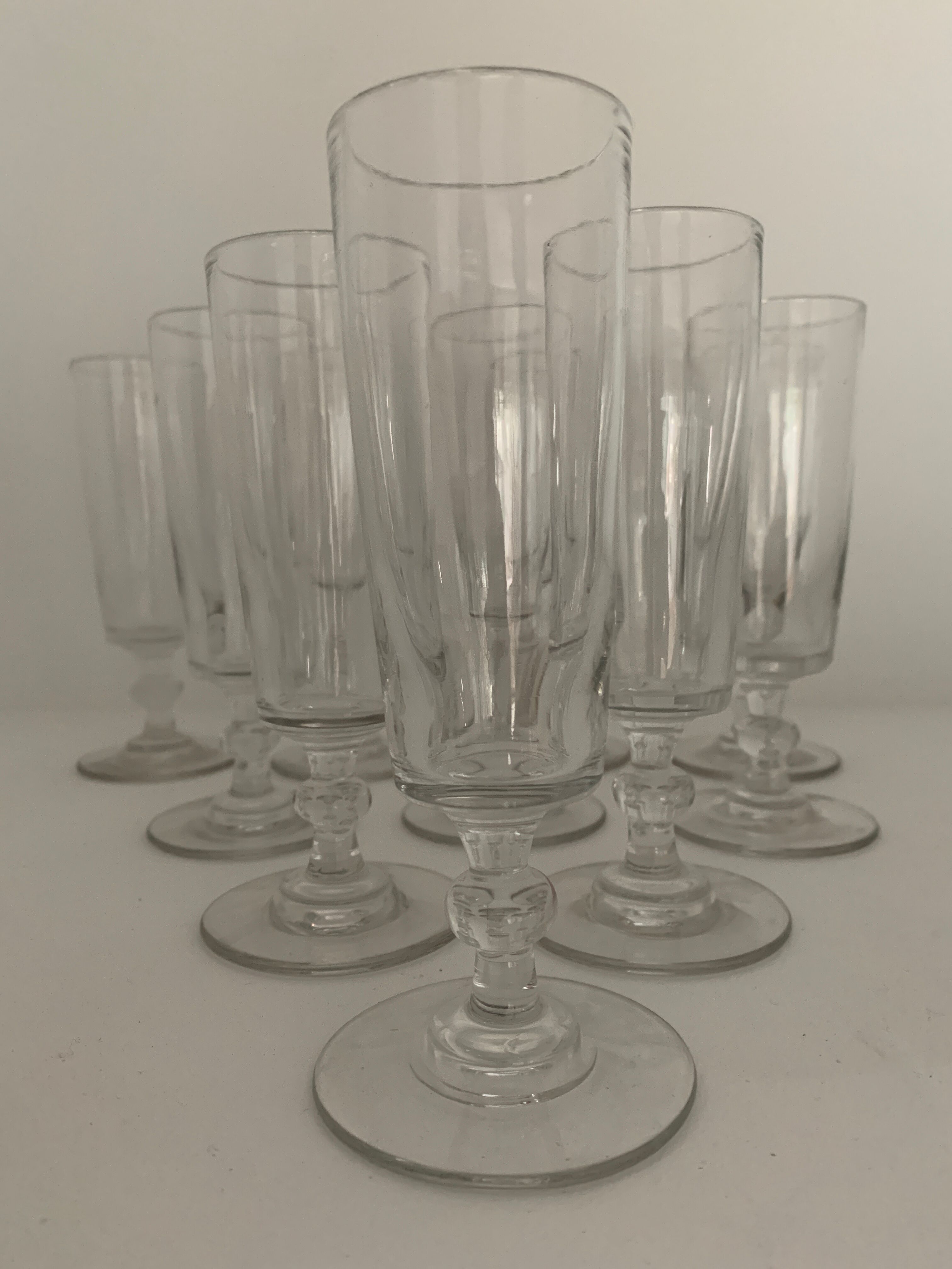 10 glass champagne flutes