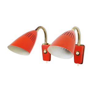 Paire d'appliques en - laiton