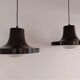 Brown metal pendant lamp with perspex diffuser for ab fagerhult, sweden