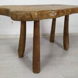 Brutalist wooden coffee table