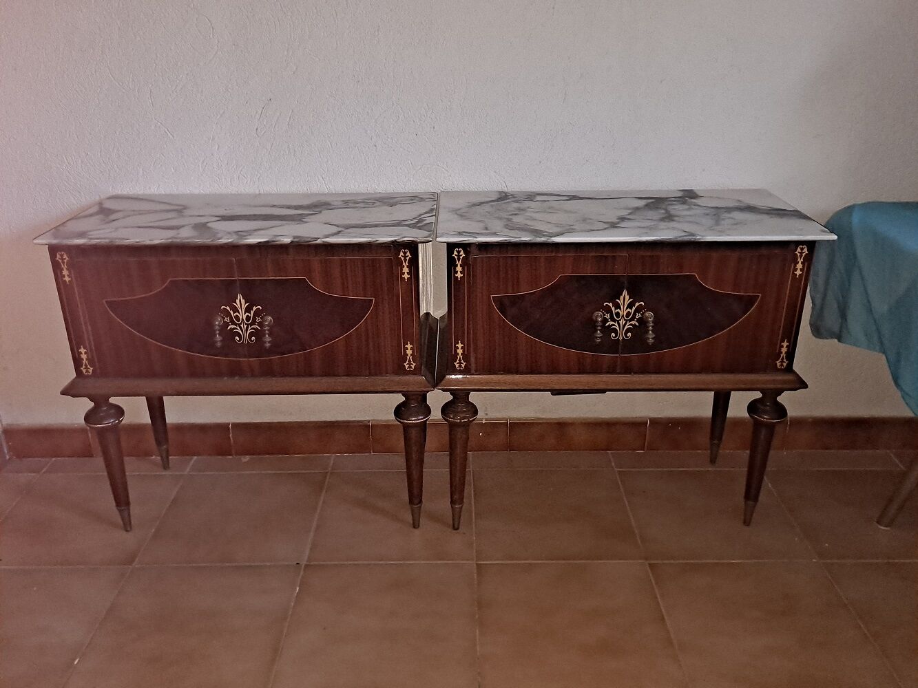 Pair bedside cabinets