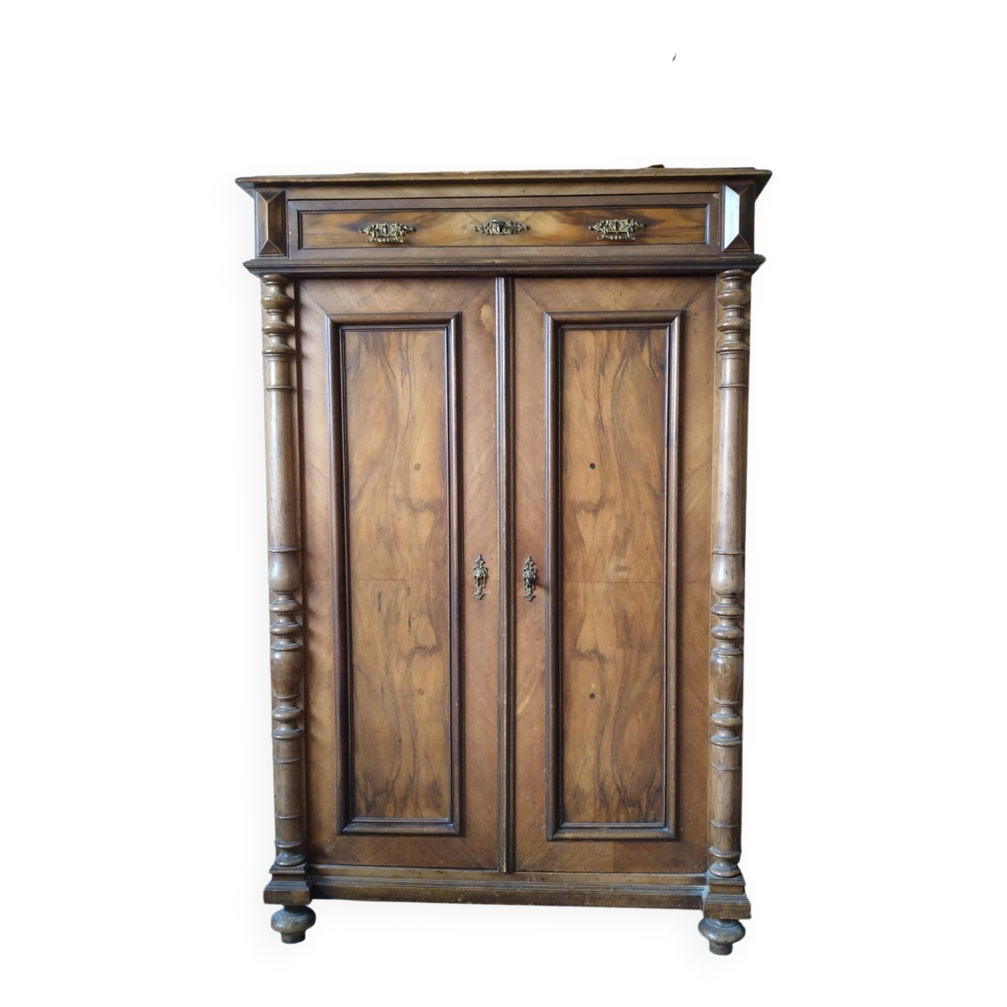 Antique walnut wardrobe Napoleon III – 19th century