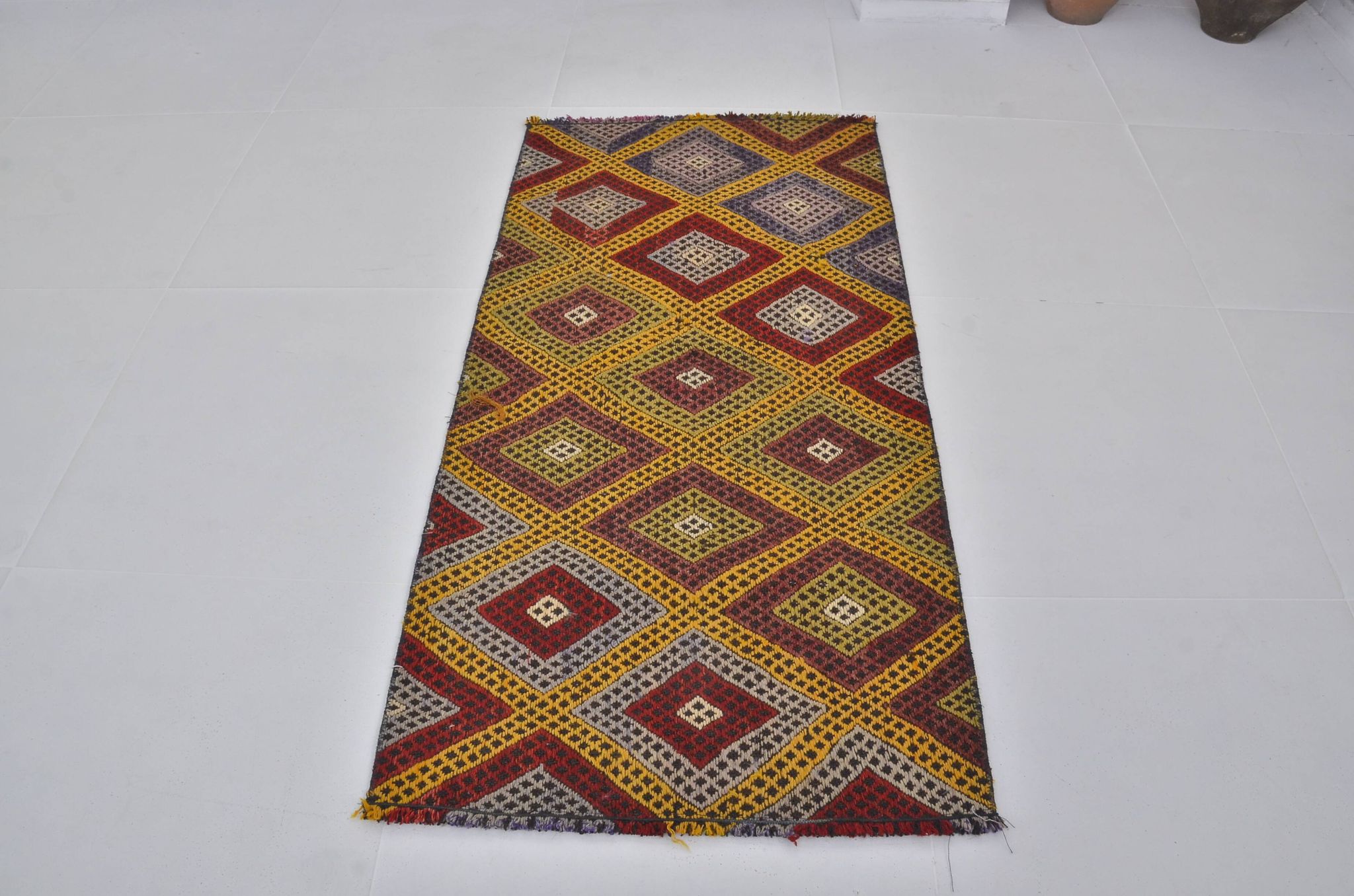 Oushak Geometric Vintage Small Rug sku 3850
