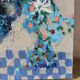 Blue flowers in celebration, oil on canvas signed Jacques Rouquier.