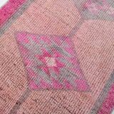 3x12 Pink Persian Vintage Runner Rug, 92x355Cm SK 18193