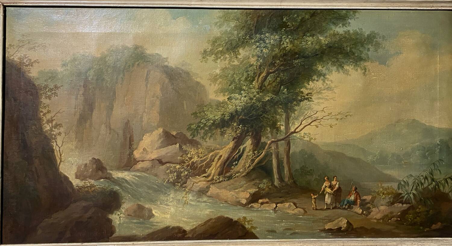 Oil on canvas 19th century mirror