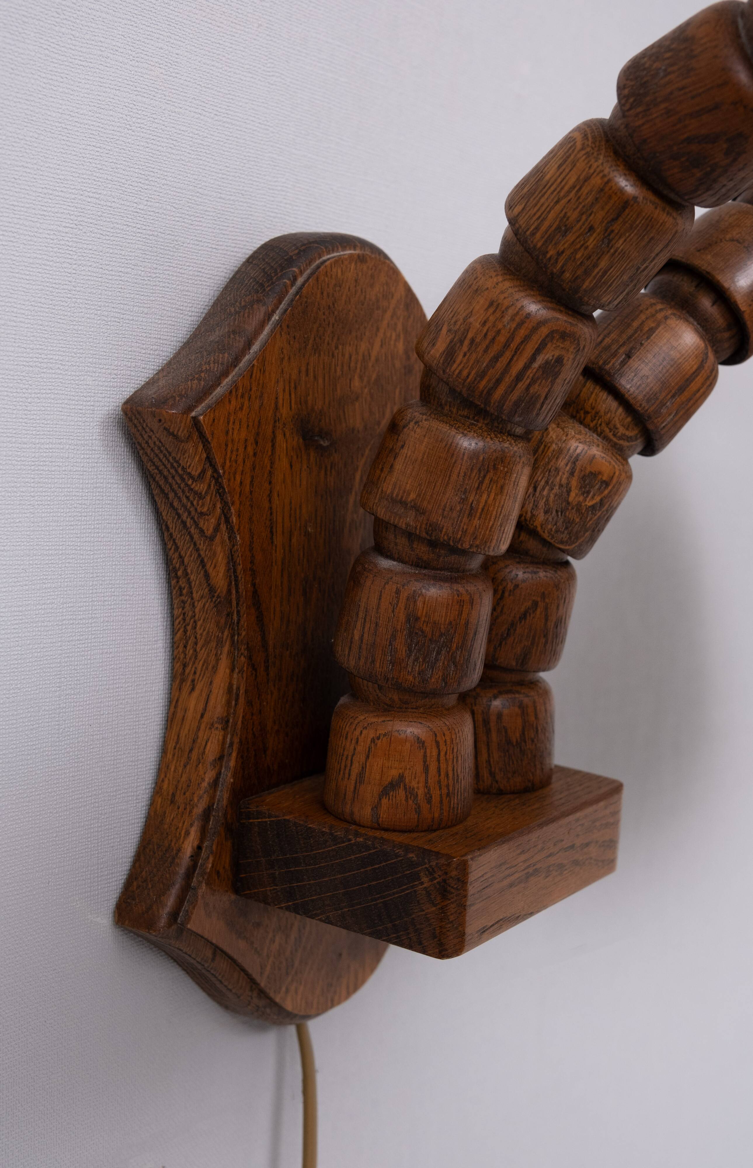 Steinhauer set Oak wood Wall lamps 1970s