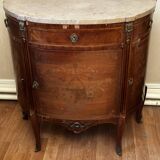 Louis XVI Style Half-Moon Chest of Drawers with Marquetry