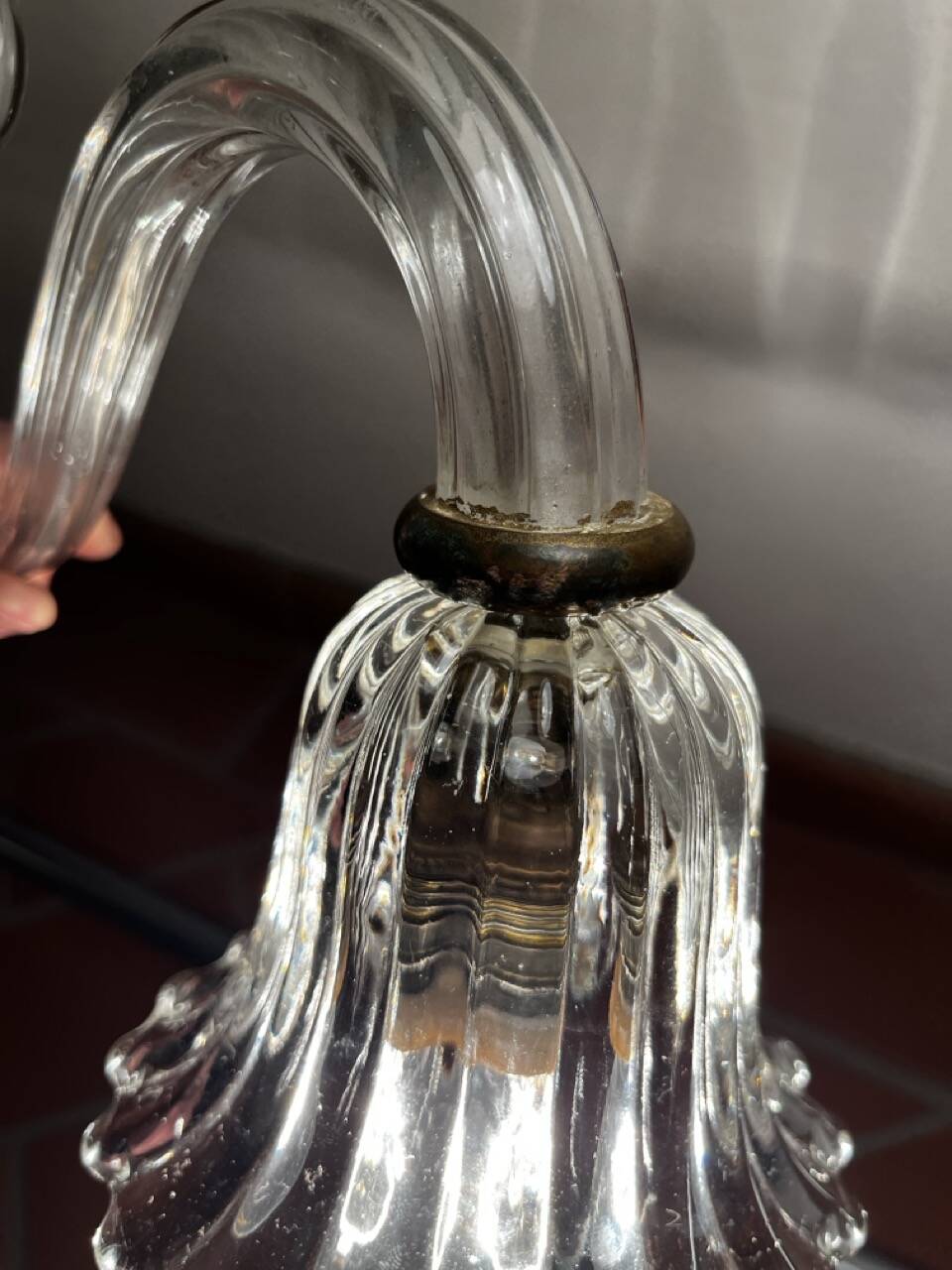 Wall lamp art-deco, italia, anni '30, mouth blown Murano glass style Barovier & Toso Wall lamp art-deco,