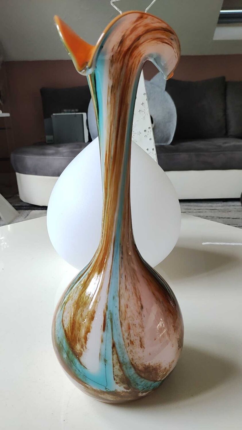 Blown Art/opaline glass vase, Murano, Italy, 1970