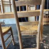 Lot of 6 straw chairs from the end of the 19th century